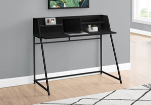 Monarch Specialties Computer Desk, Home Office, Laptop, Storage Shelves, 48"L, Work, Black Laminate, Black Metal, Contemporary, Modern  Particle Board,Metal I 7547