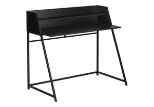 Monarch Specialties Computer Desk, Home Office, Laptop, Storage Shelves, 48"L, Work, Black Laminate, Black Metal, Contemporary, Modern  Particle Board,Metal I 7547
