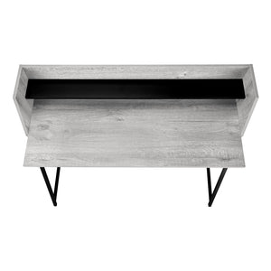 Monarch Specialties Computer Desk, Home Office, Laptop, Storage Shelves, 48"L, Work, Grey Laminate, Black Metal, Contemporary, Modern  Particle Board,Metal I 7551