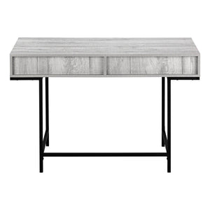 Monarch Specialties Computer Desk, Home Office, Laptop, Storage Drawers, 48"L, Work, Grey Laminate, Black Metal, Contemporary, Modern Grey Particle Board,Metal I 7553
