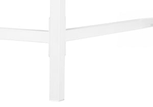 Monarch Specialties Computer Desk, Home Office, Laptop, Storage Drawers, 48"L, Work, White Laminate, White Metal, Contemporary, Modern  Particle Board,Metal I 7554