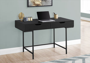 Monarch Specialties Computer Desk, Home Office, Laptop, Storage Drawers, 48"L, Work, Black Laminate, Black Metal, Contemporary, Modern  Particle Board,Metal I 7556