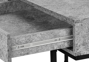 Monarch Specialties Computer Desk, Home Office, Laptop, Storage Drawers, 48"L, Work, Grey Laminate, Black Metal, Contemporary, Modern  Particle Board,Metal I 7559