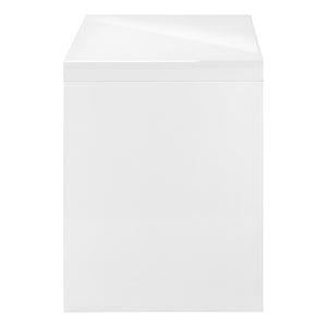 Monarch Specialties Computer Desk, Home Office, Laptop, Storage Drawers, 48"L, Work, Glossy White Laminate, Contemporary, Modern White Mdf I 7580