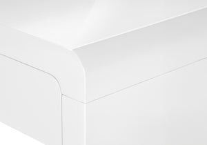 Monarch Specialties Computer Desk, Home Office, Laptop, Storage Drawers, 48"L, Work, Glossy White Laminate, Contemporary, Modern White Mdf I 7580