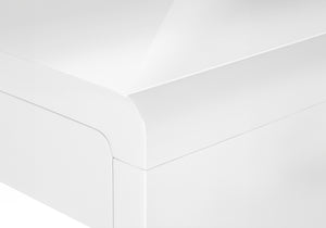 Monarch Specialties Computer Desk, Home Office, Laptop, Left, Right Set-up, Storage Drawers, 60"L, Work, Glossy White Laminate, Contemporary, Modern White Mdf I 7581