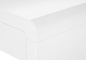 Monarch Specialties Computer Desk, Home Office, Corner, Left, Right Set-up, Storage Drawers, 72"L, L Shape, Work, Laptop, Glossy White Laminate, White Metal, Contemporary, Modern White Mdf,Metal I 7582