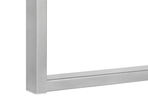 Monarch Specialties Computer Desk, Home Office, Corner, Left, Right Set-up, Storage Shelves, 60"L, L Shape, Work, Laptop, White Laminate, Grey Metal, Contemporary, Modern White Mdf,Metal I 7585