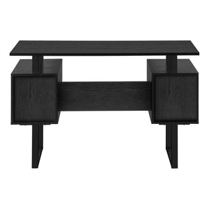 Monarch Specialties Computer Desk, Home Office, Laptop, Storage, 48"L, Work, Black Laminate, Black Metal, Contemporary, Modern Black Particle Board,Metal I 7606