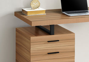 Monarch Specialties Computer Desk, Home Office, Laptop, Left, Right Set-up, Storage Drawers, 48"L, Work, Brown Laminate, Black Metal, Contemporary, Modern Brown Particle Board,Hollow,Core,Laminate,Mdf,Metal,Plastic I 7642