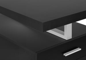 Monarch Specialties Computer Desk, Home Office, Laptop, Left, Right Set-up, Storage Drawers, 48"L, Work, Black Laminate, Grey Metal, Contemporary, Modern Black Particle Board,Hollow,Core,Laminate,Mdf,Metal,Plastic I 7649