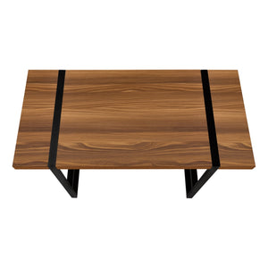 Monarch Specialties Computer Desk, Home Office, Laptop, 48"L, Work, Walnut Laminate, Black Metal, Contemporary, Modern Walnut Particle Board,Laminate,Mdf,Metal I 7655