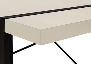 Monarch Specialties Computer Desk, Home Office, Laptop, 48"L, Work, Beige Laminate, Black Metal, Contemporary, Modern Taupe Particle Board,Laminate,Mdf,Metal I 7659