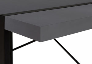 Monarch Specialties Computer Desk, Home Office, Laptop, 48"L, Work, Grey Laminate, Black Metal, Contemporary, Modern Grey Particle Board,Laminate,Mdf,Metal I 7660