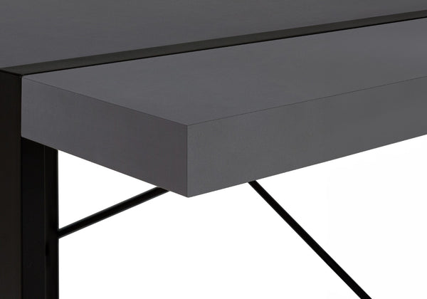 Monarch Specialties Computer Desk, Home Office, Laptop, 48"L, Work, Grey Laminate, Black Metal, Contemporary, Modern Grey Particle Board,Laminate,Mdf,Metal I 7660