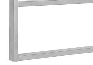 Monarch Specialties Computer Desk, Home Office, Laptop, 48"L, Work, Black Laminate, Grey Metal, Contemporary, Modern Black Particle Board,Laminate,Mdf,Metal I 7664