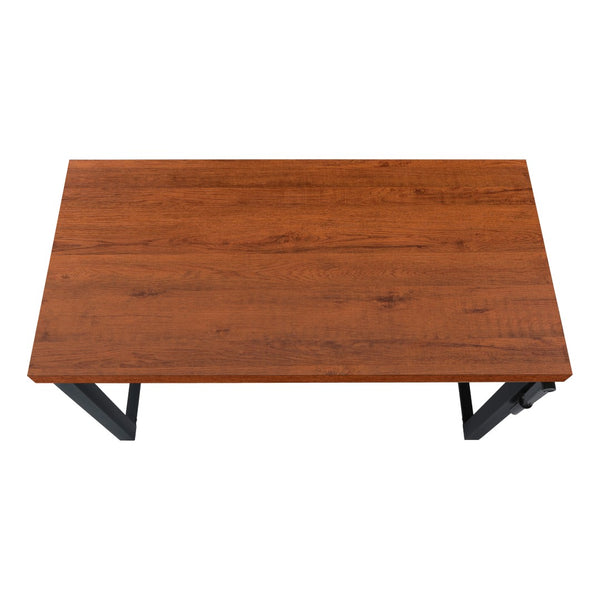 Monarch Specialties Computer Desk, Home Office, Standing, Adjustable, 48"L, Work, Laptop, Brown Laminate, Black Metal, Contemporary, Modern Cherry Particle Board,Metal I 7676