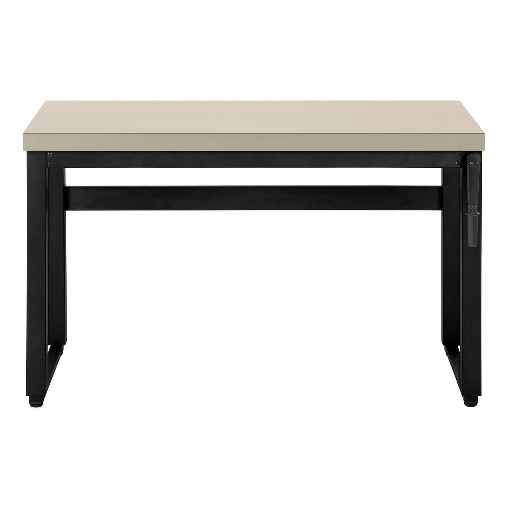 Monarch Specialties Computer Desk, Home Office, Standing, Adjustable, 48"L, Work, Laptop, Beige Laminate, Black Metal, Contemporary, Modern Taupe Particle Board,Metal I 7679
