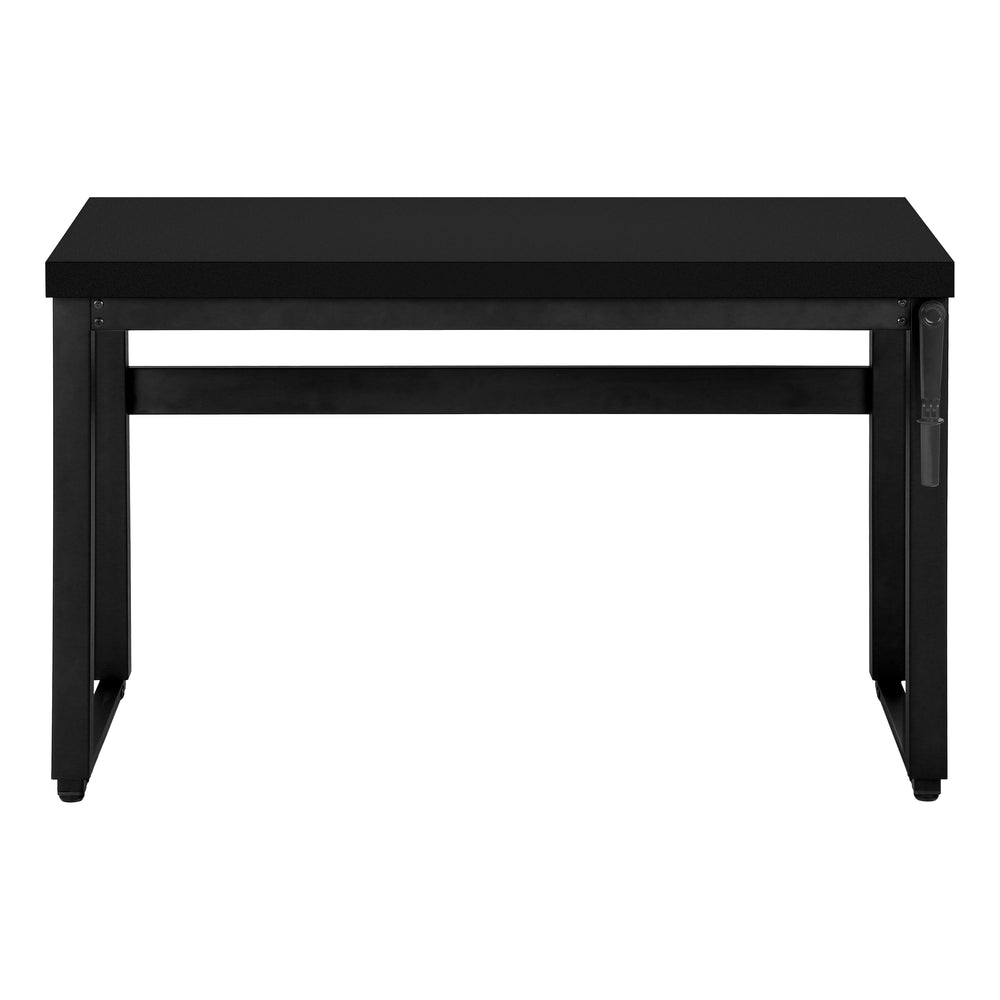 Monarch Specialties Computer Desk, Home Office, Standing, Adjustable, 48"L, Work, Laptop, Black Laminate, Black Metal, Contemporary, Modern Black Particle Board,Metal I 7682