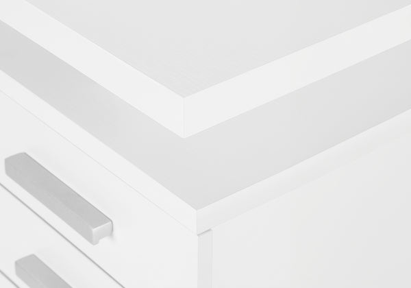 Monarch Specialties Computer Desk, Home Office, Laptop, Left, Right Set-up, Storage Drawers, 48"L, Work, White Laminate, Contemporary, Modern White Particle Board,Hollow,Core,Laminate,Mdf I 7690