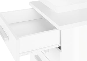 Monarch Specialties Computer Desk, Home Office, Laptop, Left, Right Set-up, Storage Drawers, 48"L, Work, White Laminate, Contemporary, Modern White Particle Board,Hollow,Core,Laminate,Mdf I 7690