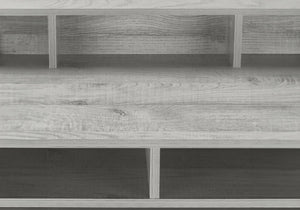 Monarch Specialties Computer Desk, Home Office, Standing, Storage Shelves, 48"L, Work, Laptop, Grey Laminate, Black Metal, Contemporary, Modern Grey Metal,Particle Board I 7703