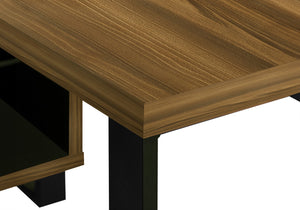 Monarch Specialties Computer Desk, Home Office, Corner, Storage Drawers, 72"L, L Shape, Work, Laptop, Walnut Laminate, Black Metal, Contemporary, Modern Walnut,Black, Black Particle Board,Laminate,Metal I 7711