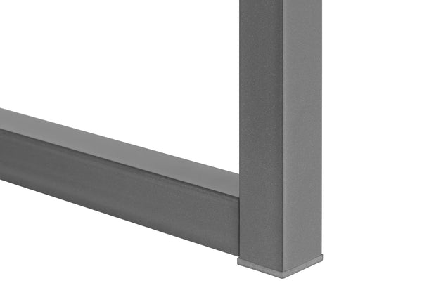 Monarch Specialties Office Hutch, 72"L, Work, Storage Doors, Home Office, Commercial Grade, White Laminate, Silver Metal, Contemporary White,Silver, Silver Particle Board,Hollow,Core,Laminate,Mdf,Metal,Plastic I 7728