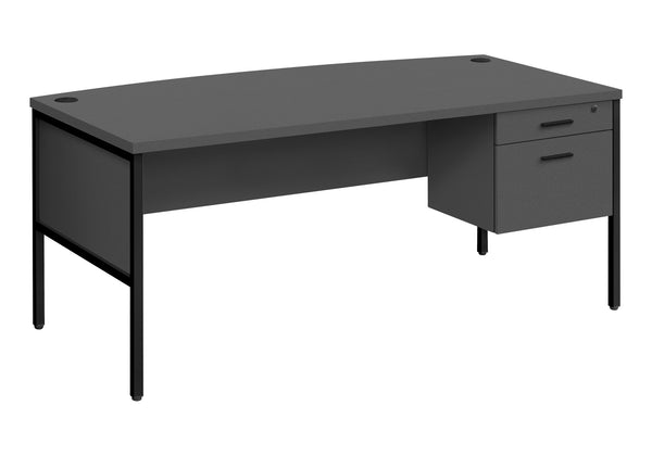 Monarch Specialties Computer Desk, 72"L, Home Office, Work, Laptop, Commercial Grade, File Storage Drawer, Grey Laminate, Black Metal, Contemporary, Modern Grey,Black, Black Particle Board,Hollow,Core,Laminate,Mdf,Metal,Plastic I 7730