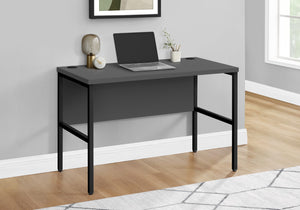 Monarch Specialties Computer Desk, 48"L, Work, Home Office, Commercial Grade, Grey Laminate, Black Metal, Contemporary, Modern Grey,Black, Black Particle Board,Hollow,Core,Laminate,Mdf,Metal,Plastic I 7731