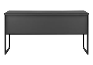 Monarch Specialties Office Hutch, 72"L, Work, Storage Doors, Home Office, Commercial Grade, Grey Laminate, Black Metal, Contemporary, Modern Grey,Black, Black Particle Board,Hollow,Core,Laminate,Mdf,Metal,Plastic I 7733