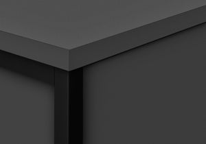 Monarch Specialties Office Hutch, 72"L, Work, Storage Doors, Home Office, Commercial Grade, Grey Laminate, Black Metal, Contemporary, Modern Grey,Black, Black Particle Board,Hollow,Core,Laminate,Mdf,Metal,Plastic I 7733