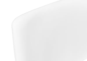 Monarch Specialties Office Chair, Bar Height, Standing, Computer Desk, Work, White Leather Look, White Metal, Contemporary, Modern White Foam,Polyurethane,Metal,Polyurethane I 7750