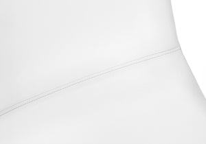 Monarch Specialties Office Chair, Bar Height, Standing, Computer Desk, Work, White Leather Look, White Metal, Contemporary, Modern White Foam,Polyurethane,Metal,Polyurethane I 7750