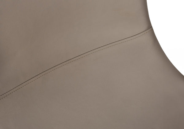 Monarch Specialties Office Chair, Bar Height, Standing, Computer Desk, Work, Brown Leather Look, Black Metal, Contemporary, Modern Taupe Foam,Polyurethane,Metal,Polyurethane I 7751