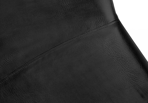 Monarch Specialties Office Chair, Bar Height, Standing, Computer Desk, Work, Black Leather Look, Black Metal, Contemporary, Modern Black Foam,Polyurethane,Metal,Polyurethane I 7754