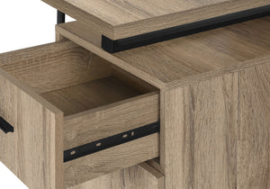 Monarch Specialties Computer Desk, Home Office, Laptop, Left, Right Set-up, Storage Drawers, 48"L, Work, Brown Laminate, Black Metal, Contemporary, Modern Dark Taupe Particle Board,Metal I 7764