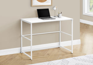Monarch Specialties Computer Desk, Home Office, Laptop, Left, Right Set-up, Storage Drawers, 40"L, Work, White Laminate, White Metal, Contemporary, Modern White Particle Board,Metal I 7775