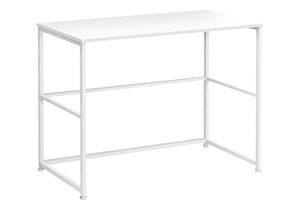 Monarch Specialties Computer Desk, Home Office, Laptop, Left, Right Set-up, Storage Drawers, 40"L, Work, White Laminate, White Metal, Contemporary, Modern White Particle Board,Metal I 7775