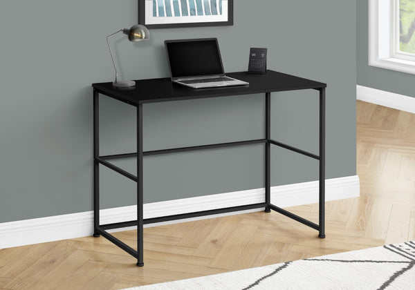 Monarch Specialties Computer Desk, Home Office, Laptop, Left, Right Set-up, Storage Drawers, 40"L, Work, Black Laminate, Black Metal, Contemporary, Modern Black Particle Board,Metal I 7776