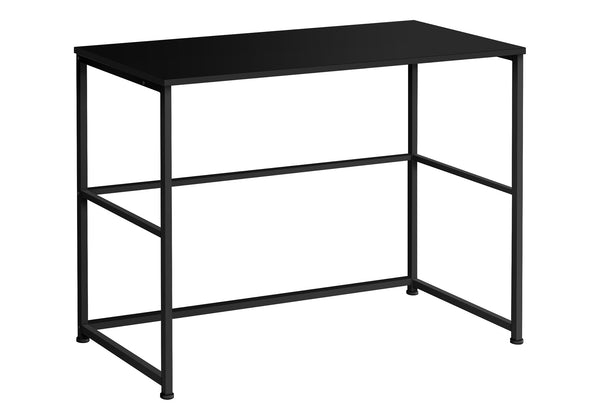 Monarch Specialties Computer Desk, Home Office, Laptop, Left, Right Set-up, Storage Drawers, 40"L, Work, Black Laminate, Black Metal, Contemporary, Modern Black Particle Board,Metal I 7776