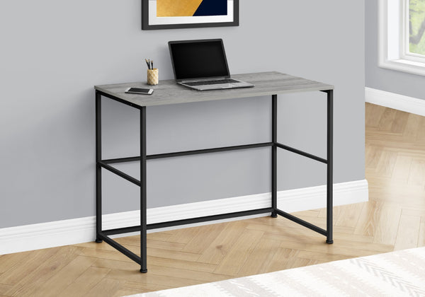 Monarch Specialties Computer Desk, Home Office, Laptop, Left, Right Set-up, Storage Drawers, 40"L, Work, Grey Laminate, Black Metal, Contemporary, Modern Grey Particle Board,Metal I 7778
