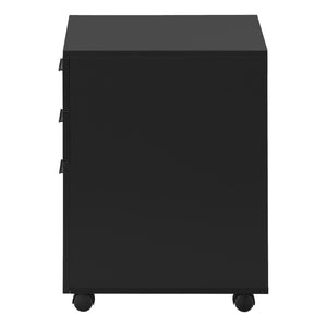 Monarch Specialties File Cabinet, Rolling Mobile, Storage Drawers, Printer Stand, Office, Work, Black Laminate, Contemporary, Modern Black Particle Board,Metal I 7781