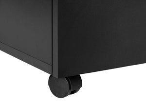 Monarch Specialties File Cabinet, Rolling Mobile, Storage Drawers, Printer Stand, Office, Work, Black Laminate, Contemporary, Modern Black Particle Board,Metal I 7781