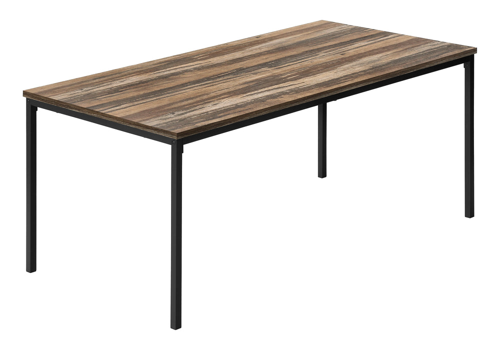 Monarch Specialties Table Set, 3pcs Set, Coffee, End, Black Metal, Brown Reclaimed Laminate, Contemporary, Modern Brown,Black, Black Particle Board,Metal I 7893p