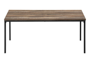 Monarch Specialties Table Set, 3pcs Set, Coffee, End, Black Metal, Brown Reclaimed Laminate, Contemporary, Modern Brown,Black, Black Particle Board,Metal I 7893p