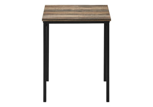 Monarch Specialties Table Set, 3pcs Set, Coffee, End, Black Metal, Brown Reclaimed Laminate, Contemporary, Modern Brown,Black, Black Particle Board,Metal I 7893p