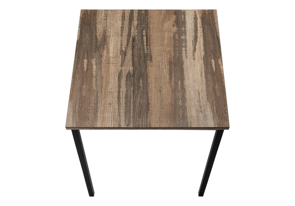 Monarch Specialties Table Set, 3pcs Set, Coffee, End, Black Metal, Brown Reclaimed Laminate, Contemporary, Modern Brown,Black, Black Particle Board,Metal I 7893p