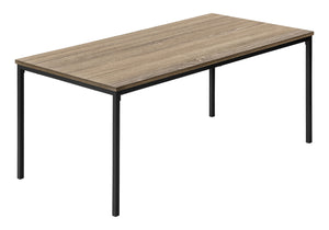 Monarch Specialties Table Set, 3pcs Set, Coffee, End, Black Metal, Dark Taupe Laminate, Contemporary, Modern Dark Taupe,Black, Black Particle Board,Metal I 7895p