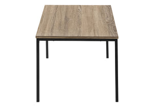 Monarch Specialties Table Set, 3pcs Set, Coffee, End, Black Metal, Dark Taupe Laminate, Contemporary, Modern Dark Taupe,Black, Black Particle Board,Metal I 7895p